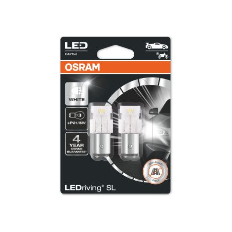 2x ampoules LED OSRAM LEDriving SL P21/5W BLANC 7528DWP-02B (1/4)