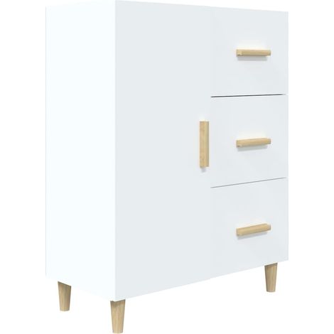 Sideboard/Anrichte/Buffet Weiß 69,5x34x90 cm Holzwerkstoff LXWW327184 (1/5)