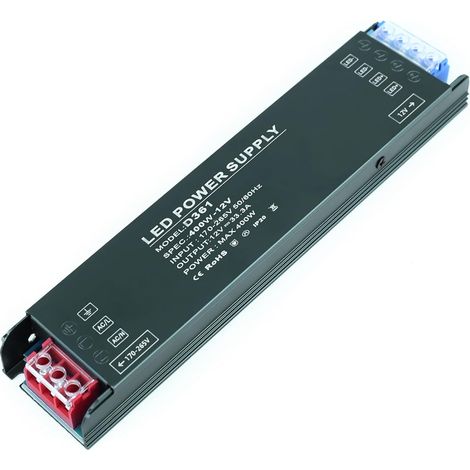 Transformateur 220V 12V Alimentation 400W LED Driver, AC 220V à DC 12V 33,3A 400W Ultra Mince Transfo Alimentation à Découpag Adaptateur à Tension Constante Basse Tension pour Ruban LED (1/5)