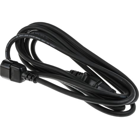 Câble d'alimentation, Noir, Connecteur C14, CEI vers C15, CEI, 3m ( Prix pour 1 ) (1/3)