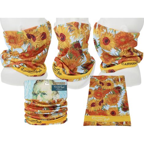 Écharpe Van Gogh, tournesols, Carmani, masque de protection pour le visage, cadeaux (1/5)