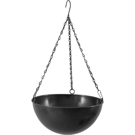 Pot À Fleurs Suspendu - Fonte De Fer Forgé - Pour Intérieur Et Extérieur - Diamètre 26 Cm - Hauteur 12 Cm - Poids 390 G - Lot De 1 (1/5)