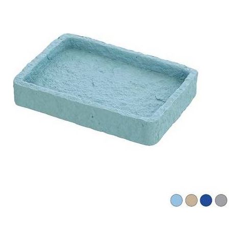 PORTE-SAVON SABBIA Dimensions : bleu pastel 11,8 x 8,3 x H 2 cm