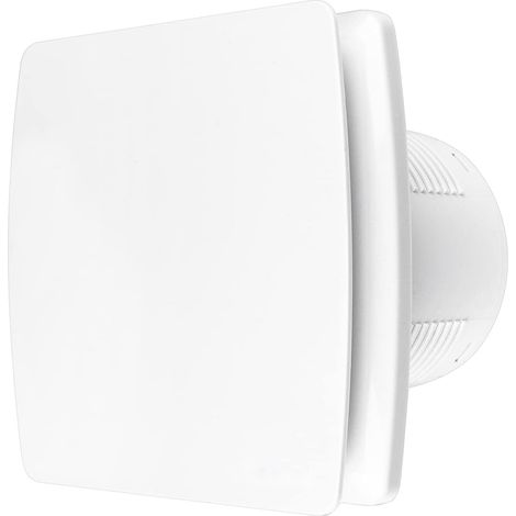 LaBlanc – Badezimmer-Abluftventilator, 100 mm, Timer-Ventilator mit Feuchtigkeitssensor und Rückschlagventil, 95 m³, geräuschloser Luftabsauger für Badezimmer, Küche, Büro, WC, Weiß, IPX4