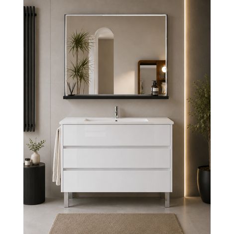 Mobile bagno con lavabo ORIGENBATH IMPERIA senza specchio 100x40 cm bianco