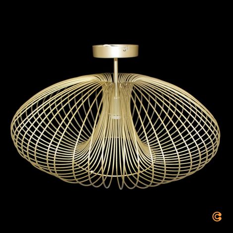 [NEUWERTIG] B-Ware Fabas Luce Deckenleuchte Lampe Fassa Gold Edelmatt Metall ø 60 Cm Möbel Leuchte