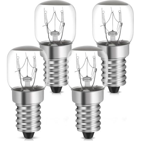 4x Ampoule Frigo 15W E14 Blanc Chaud Résistante à 300 °C (2700K, ST22,22mm Lot de 4 Lampes de Four T22 pour Four, BBQ, Sauna, Lampe à Sel, Four à Micro ondes (1/5)