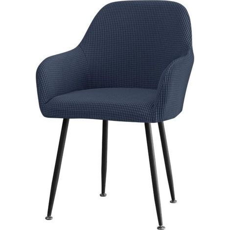 Housse de chaise avec accoudoirs. 2 pièces. housse de fauteuil extensible jacquard antidérapante. housse de chaise scandinave pour salle à manger. cuisine. salon (1/4)
