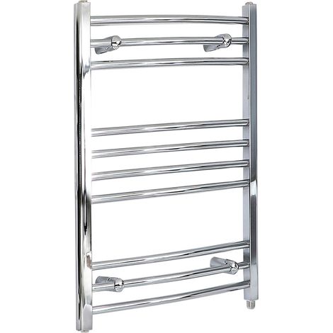 Hudson Reed – Sèche-serviettes électrique incurvé 80 cm – Acier chromé – Puissance 400W – Design moderne pour serviettes chaudes – Garantie 10 ans