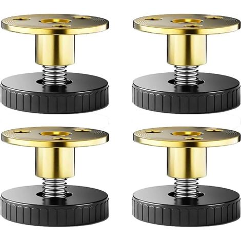 8 Pièces Pied Reglable pour Meuble, Pied Meuble de 33 à 40 mm, pour Armoires, Pieds de Lit, Tables, Canapés (1/5)
