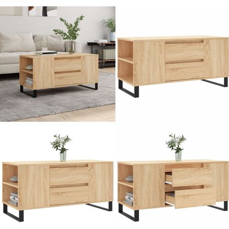 Couchtisch Sonoma-Eiche 102x44,5x50 cm Holzwerkstoff - Couchtisch - Wohnzimmerstil - Holzwerkstoff - Sonoma-Eiche - TV Stand - Home & Living (1/5)
