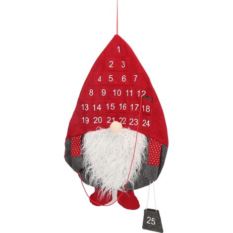 Calendrier de l'Avent en Bois Réutilisable - Compte à Rebours de Noël avec Père Noël Décoratif (1/5)
