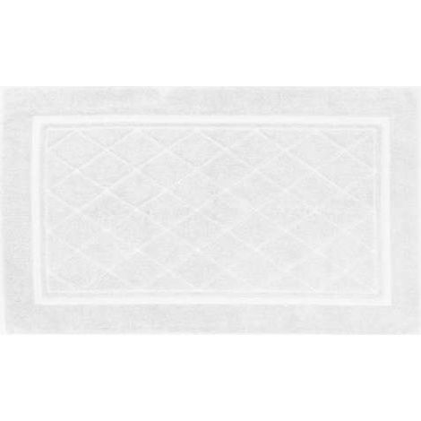 CALEFFI Tappeto Bagno in Cotone Minorca CM. 60X100 Spugnissima Tinta Unita Bianco