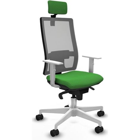 Piqueras y Crespo Chaise Horna blanche ergonomique bureau (1/3)