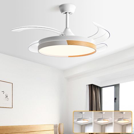 Ventilateur de plafond avec lumière et télécommande, Ventilateur LED à intensité variable, 3 températures de couleur, 6 vitesses, minuterie, 108 cm (1/5)