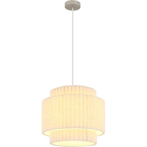 Pendelleuchte Hängelampe Esszimmerleuchte Höhenverstellbar Sand Metall D 40 cm (1/5)
