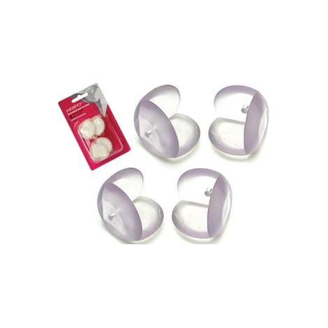 PARASPIGOLO ANGOLARE ADESIVO TRASPARENTE- - mm.33x33 - in bl.4 pz. - 12 blister