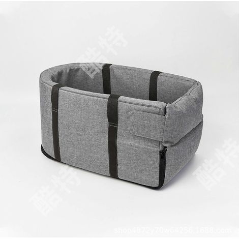 Siège rehausseur pour chien à fixer sur l'accoudoir de la voiture, niche amovible et lavable pour console centrale de voiture, adaptée aux petits animaux de compagnie (chiots, chats, etc.). (1/5)