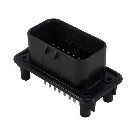 Connettore AmpSeal femmina 23 vie nero da circuito stampato con pin dorato