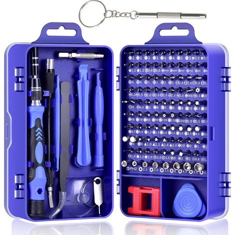 Coffret de tournevis de précision pour mécanicien, 115 pièces, mini-kit d'outils de réparation pour techniciens en électronique, ordinateurs portables, tablettes, montres, appareils photo (1/5)