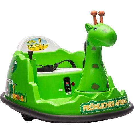 Giraffenförmiges Autoscooter für Kinder, 360°-Drehung Kinder Elektroauto für Kinder, Musik, LED-Lichter, Hupe und Fernbedienung, 2-5 Jahren(Grün) (1/5)