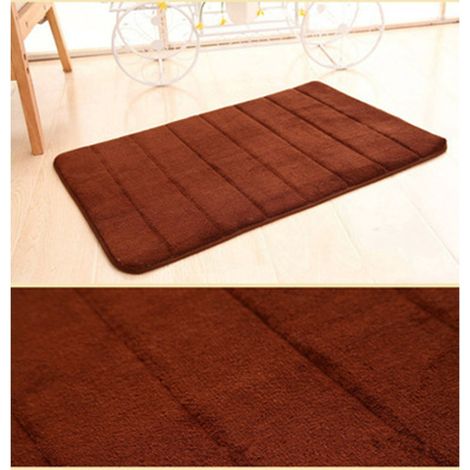Tapis de bain en mousse à mémoire de forme épaisse, 50 x 80 cm (19,6 x 31,5 pouces), antidérapant, lavable en machine, épaisseur 1,5 cm (0,6 pouce). (1/3)