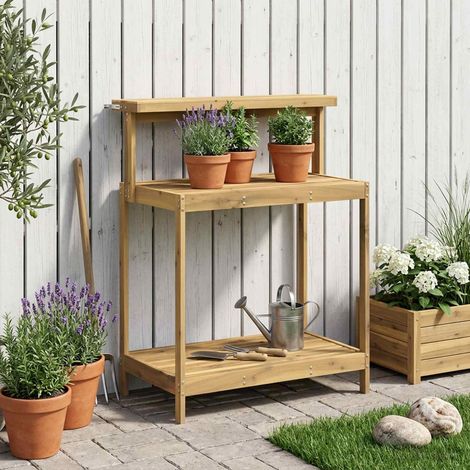 Teenpull – Outdoor Umtopfbank 86,5 x 48,5 x 106 cm Massivholz Akazie Weiß (1/5)