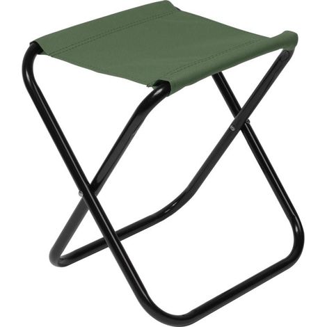 Silla de camping, taburete plegable, verde (1/5)