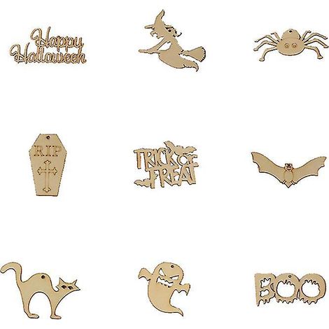 20 décorations en bois pour Halloween (1/3)