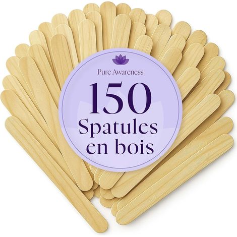 150 bâtonnets en bois – spatules cire épilation, esthétique (1/5)