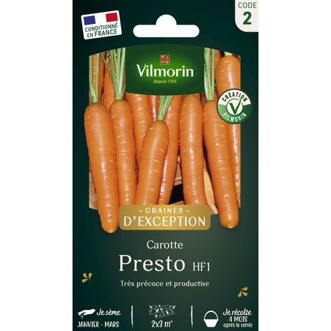 Vilmorin Carotte Presto F1 - Graines d'Exception (1/2)