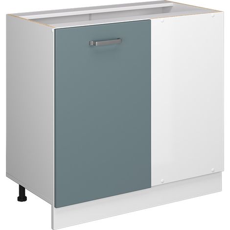 Mobile ad angolo cucina R-Line, Grigio-blu, 86 cm senza piano di lavoro, Vicco