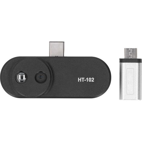 Caméra thermique, matériau ABS noir, caméra thermique pour téléphone portable, connecteur intégré réglable