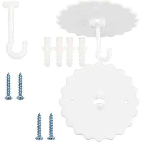 Lot de 2 Crochets de Moustiquaire de Plafond Adhesif Crochets pour Ciel de Lit Suspension de Lit Superposé Super Colle Crochets de (1/4)