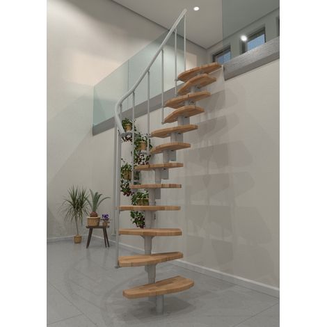 Minka Raumspartreppe Monte Carlo 35 - 293,8cm Geschosshöhe Buche Weiß