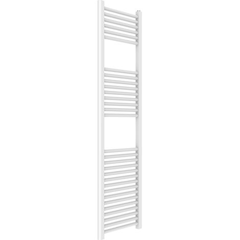 Termoarredo Idraulico Bagno 40X150cm Acciaio Bianco