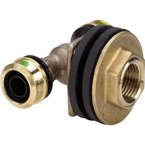 Viega Paso de pared doble Raxofix, d 16mm, Rp 1/2, G 3/4 bronce de silicio Modelo 5332.81, 647735
