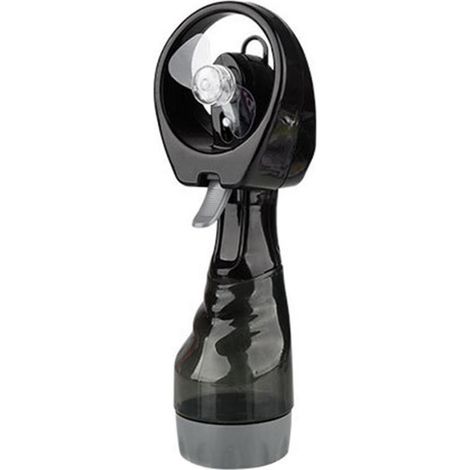 Ventilateur brumisateur portable avec cordon — Fonctionne sur piles [Noir]