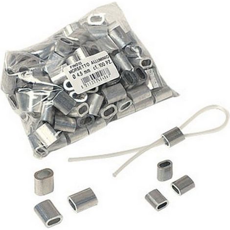 1CF MORSETTO IN ALLUMINIO PER CAVETTO NYOFIL 100 PZ.