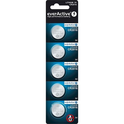Pile au lithium CR2016 3V Everactive sous blister (1/2)