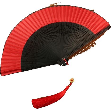 Handfächer, Bambusmaterial, tragbares Design, S21 (1/2)