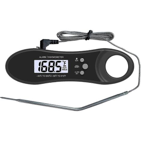 Thermomètre de cuisine rechargeable à 2 sondes, thermomètre de cuisson, lecture instantanée, écran LCD rétroéclairé, auto-éclairage