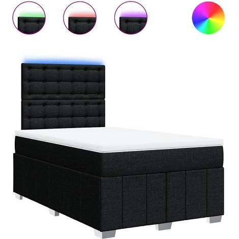 Maison Exclusive - Giroletto a Molle con Materasso Nero 120x190 cm in Tessuto (1/5)