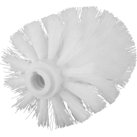 CCYKXATête de Brosse WC Ronde en Plastique Blanc, 1 Pièce Soies Rigides, Nettoyage, Résistante aux Odeurs, Ne Se Déforme Pas Facilement8x10cm (1/5)