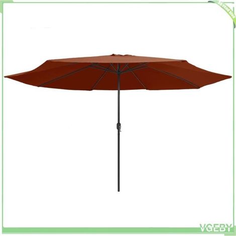 Parasol de jardin - FAFEICY - 47383 - 390 cm Ø - mât métal - mécanisme à manivelle (1/5)