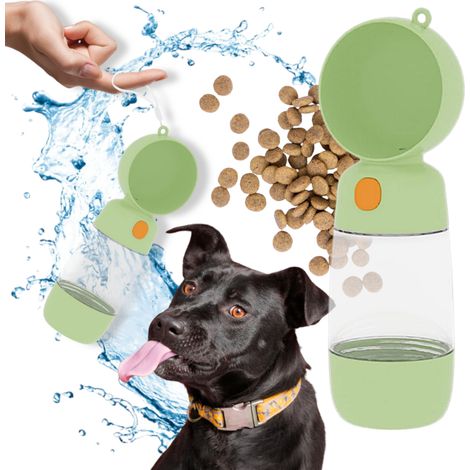 Tragbarer Wasserspender für Hunde und Katzen – grüne Flasche (1/5)