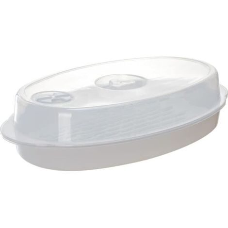 Forno a microonde 2 in 1 con teglia e coperchio per la vaporizzazione, contenitore versatile per forno a microonde