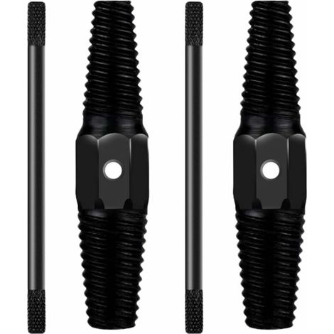 Extracteur Boulons Tuyau Kit Démontage Vis Endommagé Extracteur Vis Double Acier Carbone Décapant Tuyaux en Acier avec Booster Bar pour enlever les tuyaux en acier cassés se termine la vis , (2