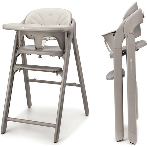 Chaise Haute 3-en-1, Réglable, Harnais 5 Points, Plateau Amovible, Pliable, Facile à Nettoyer, Croît avec l'Enfant, Idéale pour Enfant et Adulte, Beige (1/5)