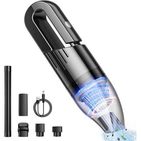 Mini Portable Car Vacuum Cleaner Cordless, Handheld Vacuum Cleaner for Quick Cleaning, Hand Vacuum, Rechargeable Cordless Dustbuster for Car, Home and Office